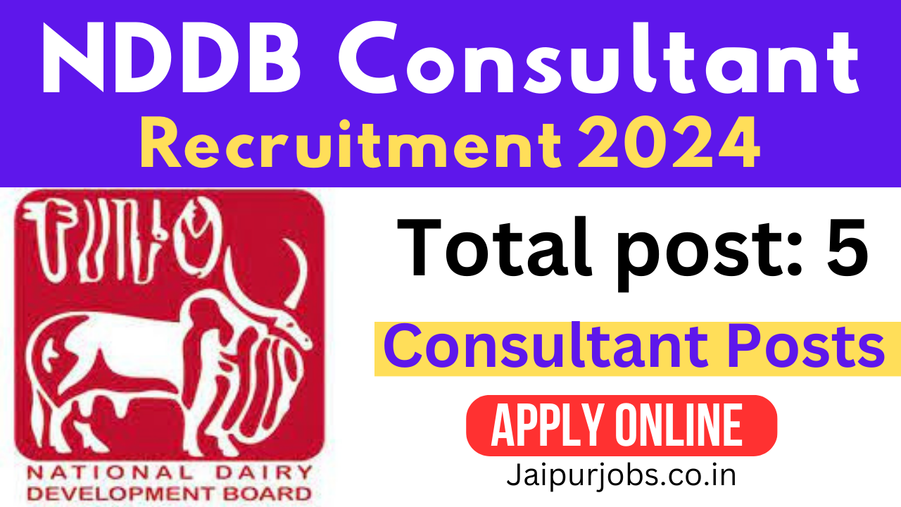 NDDB Consultant Recruitment 2024: Apply Online for 5 Posts